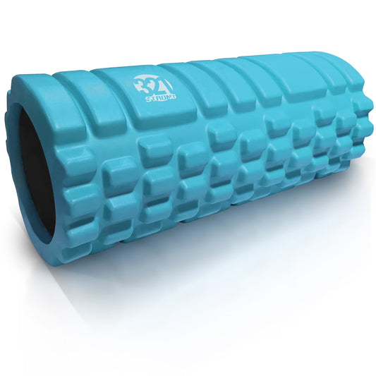 Medium Density Massaging Foam Roller for Myofascial Self Release and Deep Tissue Massage - Aqua